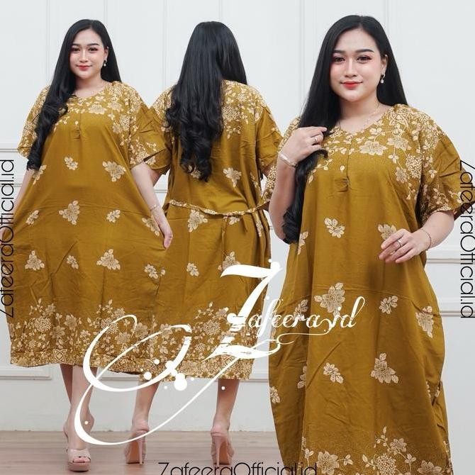 Cabutan Kain Tebal Adem Busui Bumil  Ada Saku Dan Tali Baju  Jumbo Ld 130 Daster Ungu Co