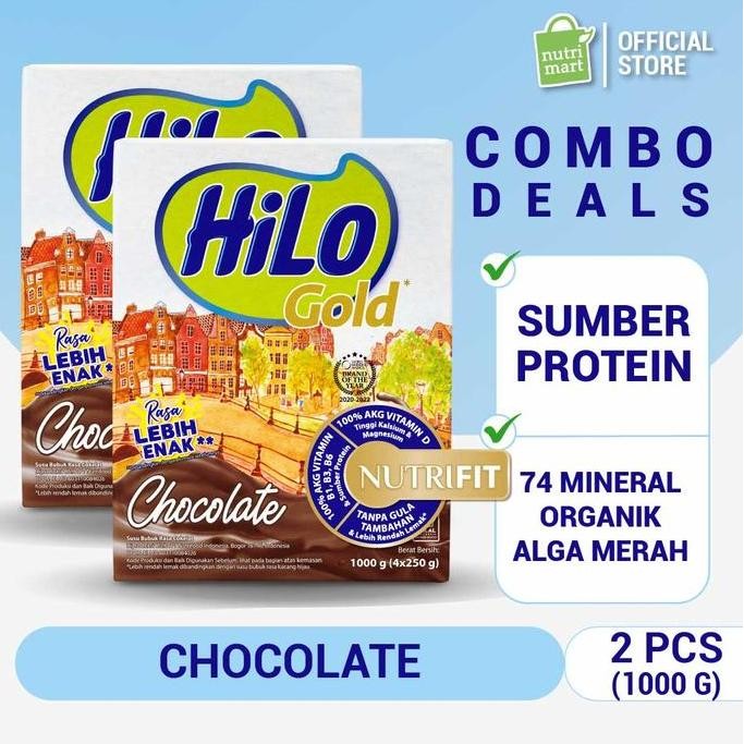 

Twin Pack: Hilo Gold Chocolate 1000Gr - Susu Tinggi Kalsium