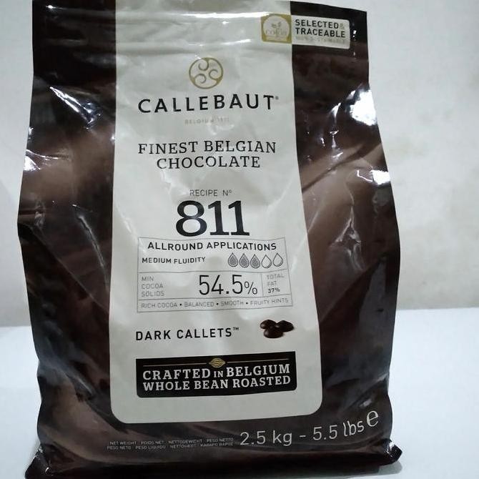 

Callebaut 811 Dark Chocolate 54% / Coklat Hitam Repack 500Gr