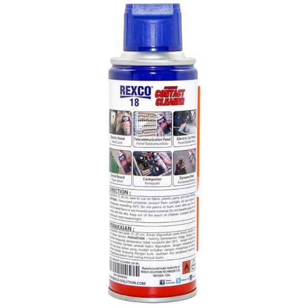 Pembersih Komponen Elektronik Contact Cleaner Rexco18 Rexco 18 220Ml