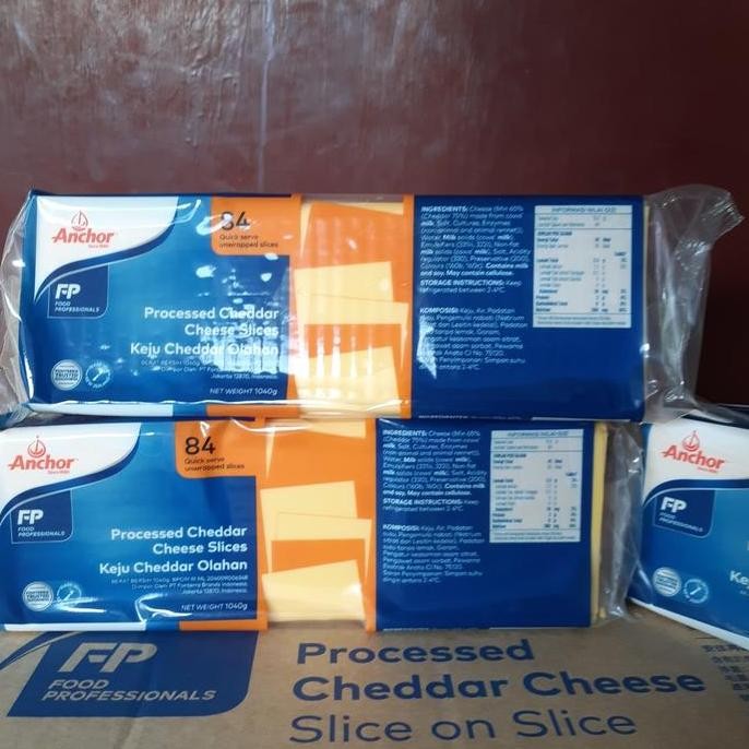 

Anchor Red Cheddar 84 Slices Quick Melt/ Anchor Keju Red Cheddar 1Kg