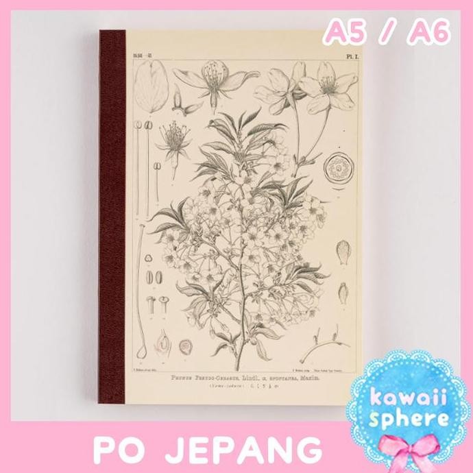 

Hobonichi Plain Notebook A5 / A6 | Yamazakura By Tomitaro Makino