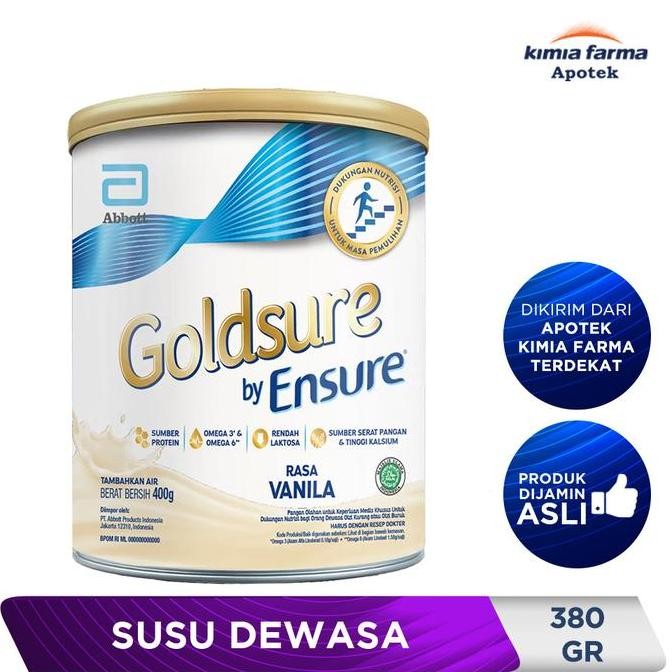 

Goldsure By Ensure Vanilla 400 Gr / Susu Dewasa / Kimia Farma