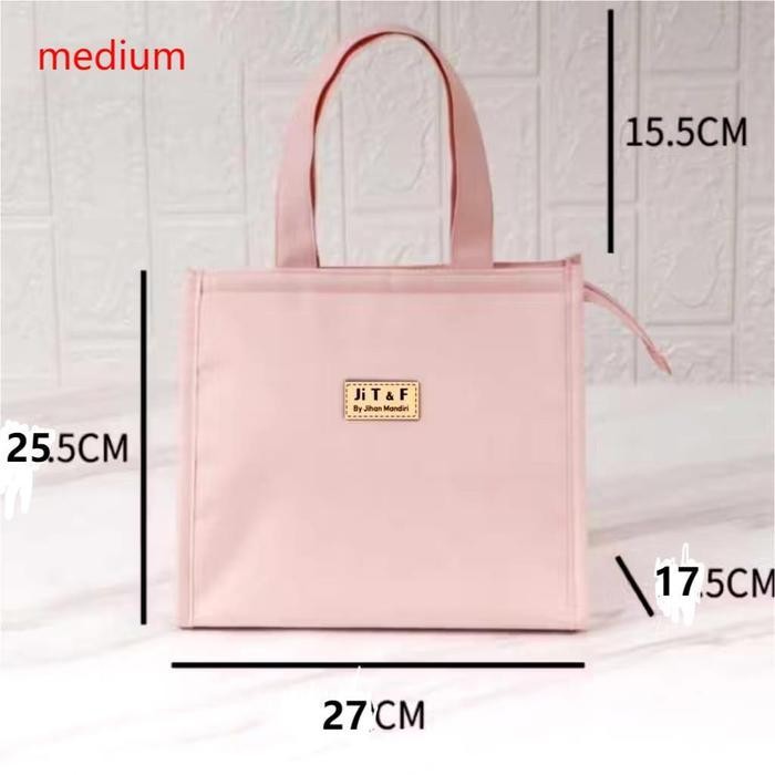 Efs Tas Bekal Makanan Semi Kanvas D300 Berlapis Aluminium Foil Navy Cat Tas Bekal Mini Voova Lunch E