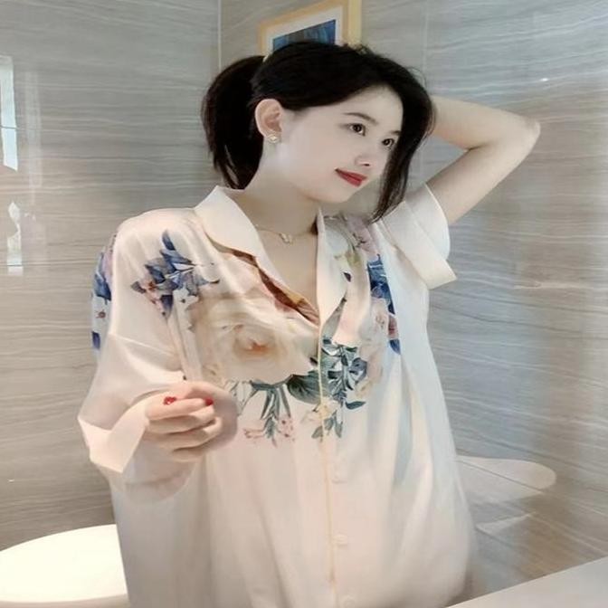 Fanmu1235 Daster Homedress Baju Tidur Wanita/Baju Tidur Satin  Daster Kekinian Dress Rayon  Baru Baj