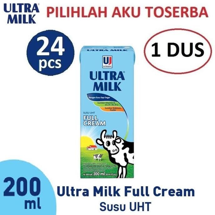 

Susu Ultra Full Cream - 200 Ml - (1 Dus Isi 24)