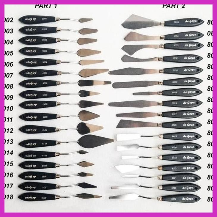 

( SEKOLAH / LUKIS ) READY PISAU PALET DE GOYA PART 2 / PAINTING KNIFE / PALETTE KNIFE (SENI / MENGGAMBAR / ART / KERAJINAN ) SIAP KIRIM