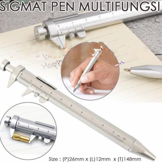 

PULPEN BALLPOINT JANGKA SORONG SIGMAT MULTIFUNGSI SCALE RULE