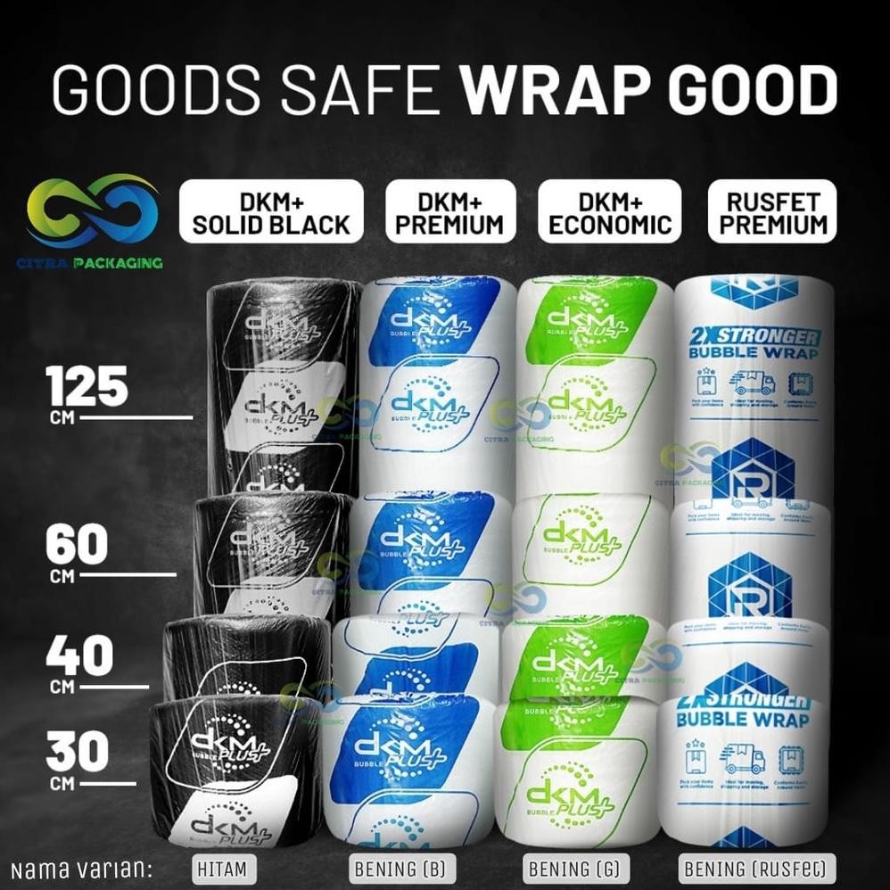 

JH8 PLASTIK BUBBLE WRAP MURAH PREMIUM 125 CM X 50 M BENING - DKM GREEN