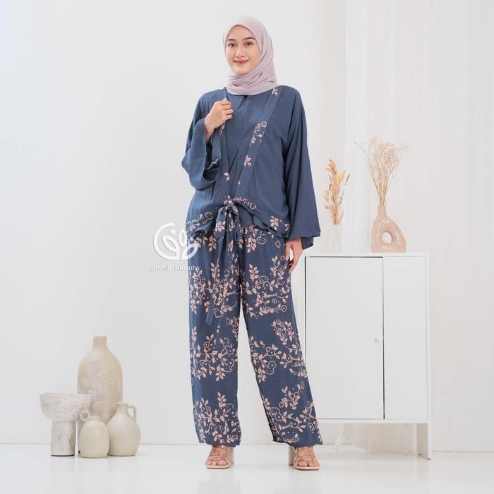 One Set Konoha Rayon Kombinasi Kekinian Nyaman Adem