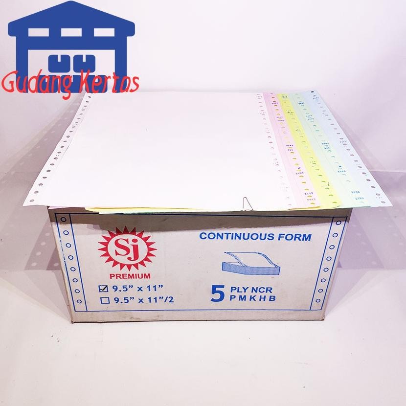 

JH8 SJ Premium Kertas Continuous Form 9.5" x 11" 5 Ply NCR