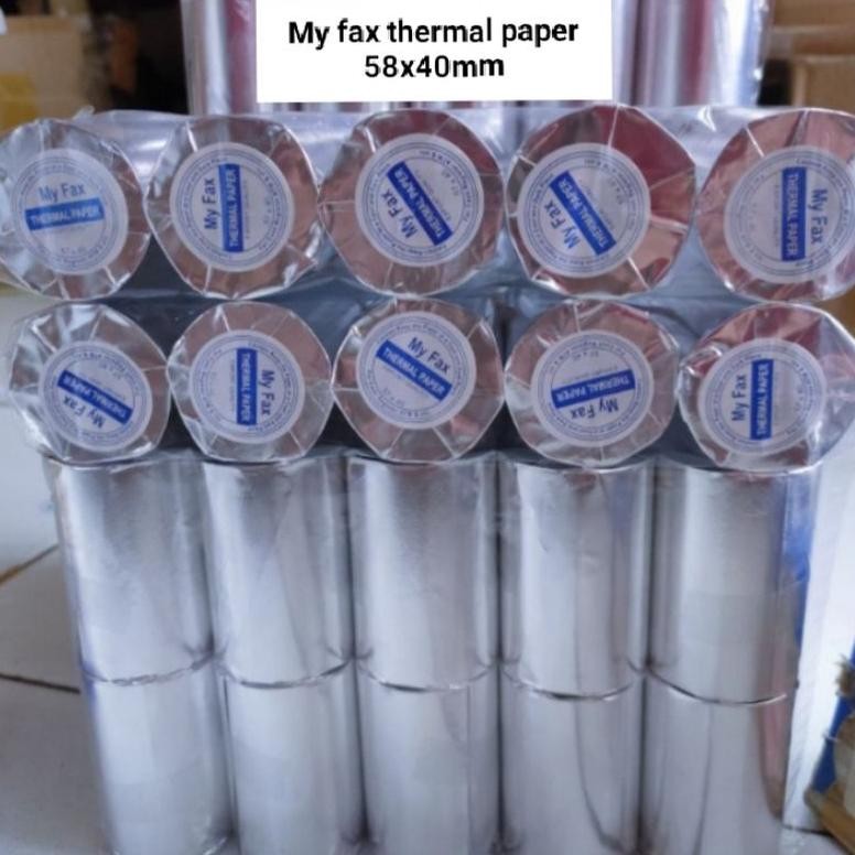 

JH8 KERTAS SETRUK THERMAL EDC UK 58mm x 40mm 1pak isi 10 roll/pcs