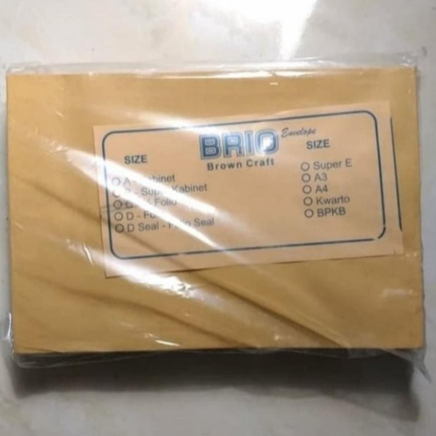 

JH8 Amplop Coklat Brio Ukuran Setengah Folio