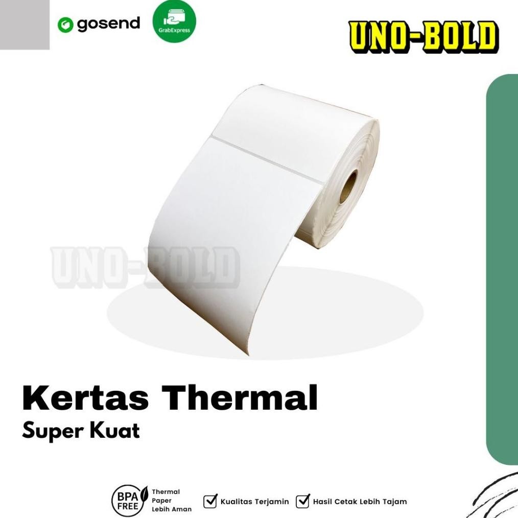 

JH8 Kertas Termal & Continuous Paper Thermal 100 X 150 mm 100x150 4x6" isi 500pcs ukuran A6