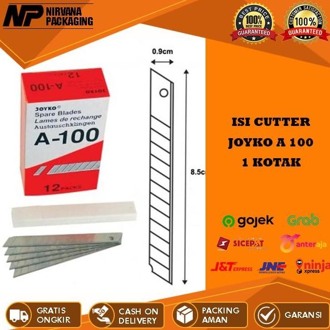 

ready !!! ISI CUTTER JOYKO A 100 ISI PISAU CUTER A100 REFILL KATER KECIL SEKOTAK