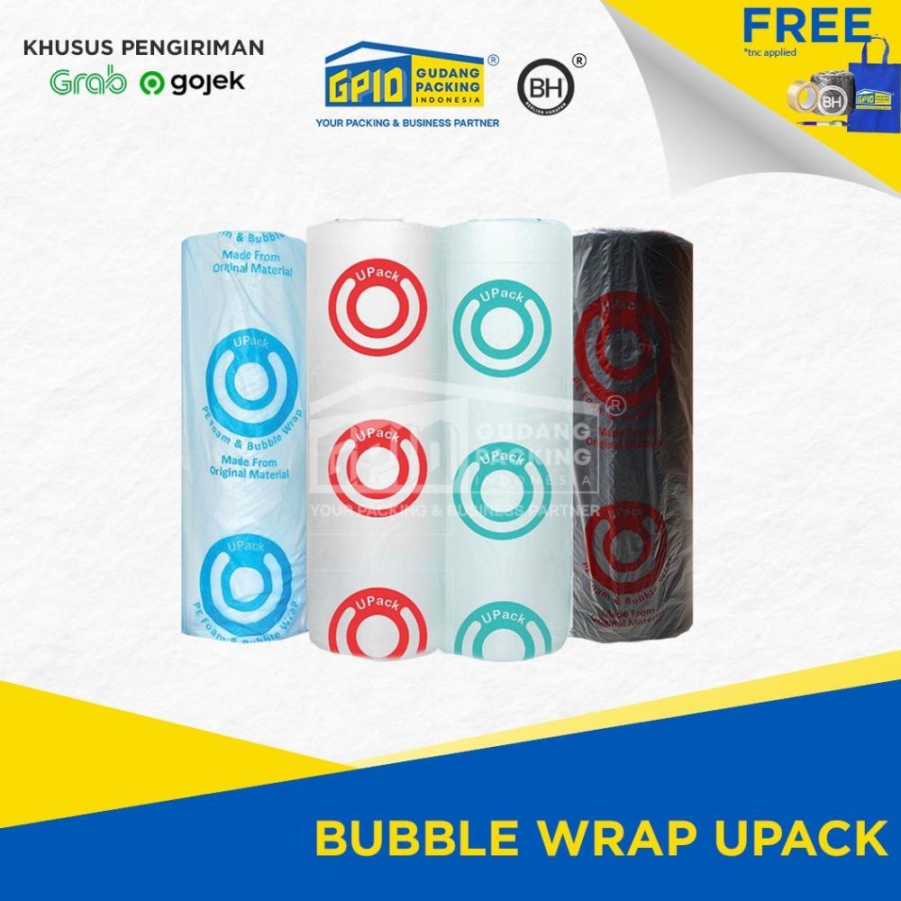 

JH8 (GOSEND/GRAB) U-PACK - Bubble Wrap Tebal Hitam / Putih 125cm x 50 m
