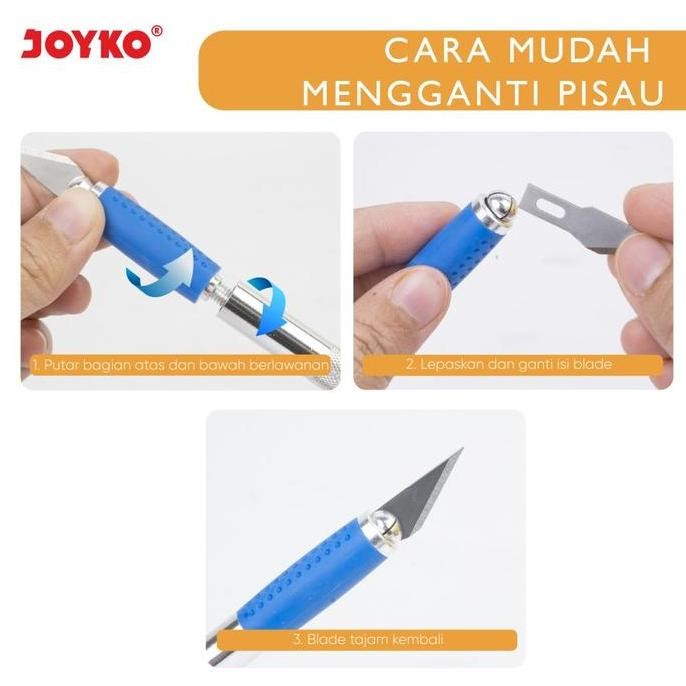 

ready !!! JOYKO ART KNIFE CU-502 CRAFT PEN CUTTER ALAT POTONG KERAJINAN TANGAN