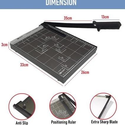 

ready !!! Origin Paper Cutter A4R Dark Grey - Alat Potong Kertas Ukuran A4