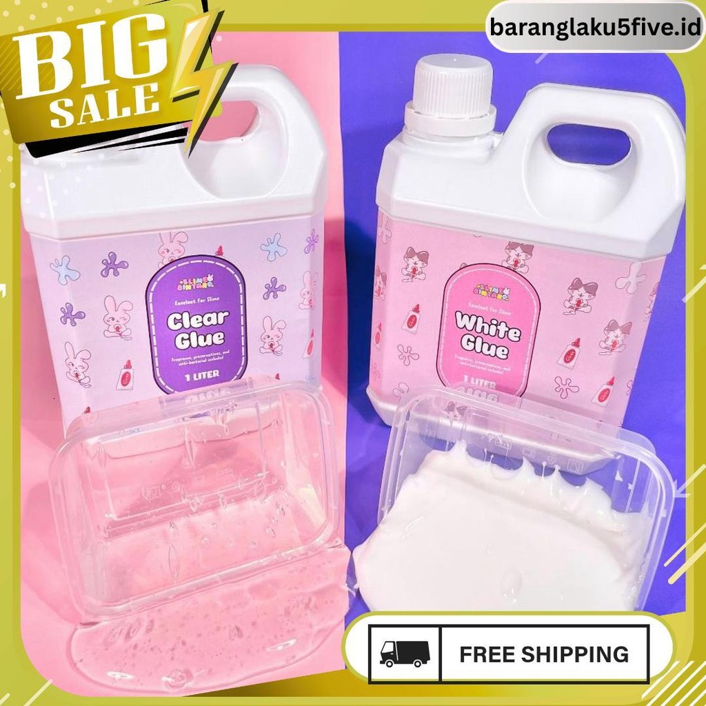 

Magic Glue By Slime Bintaro || Clear Glue || White Glue || White Glue Dan Clear Glue Termurah || Clear Glue Dan White Glue 1 Liter || Clear Slime Lem Bening || White Glue Lem Putih || Lem Untuk Slime Gratis Ongkir