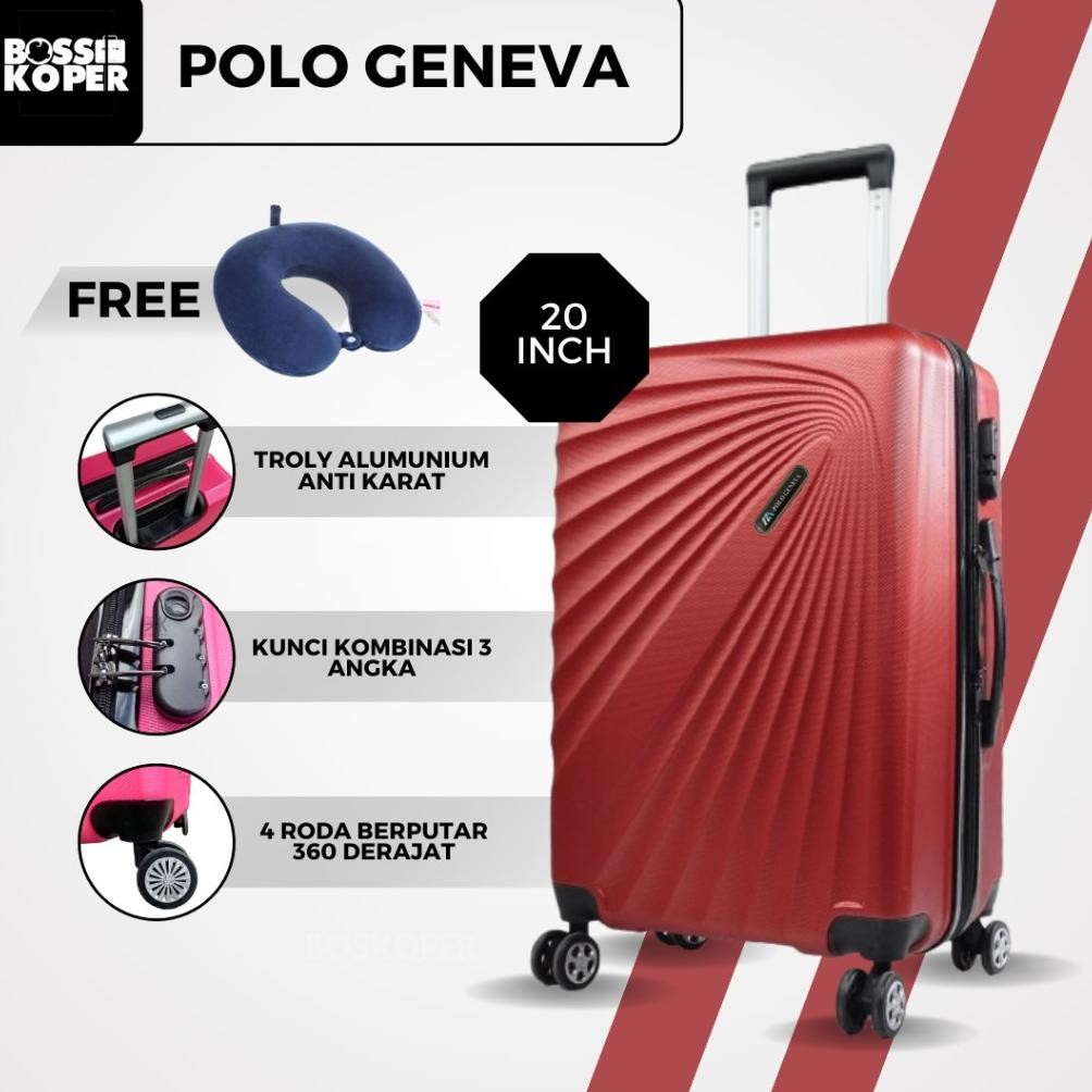Koper 20 inch Polo Ukuran kabin -cabin-fiber-polo-travel-murah-mini-tas koper-tas travel-hardcase