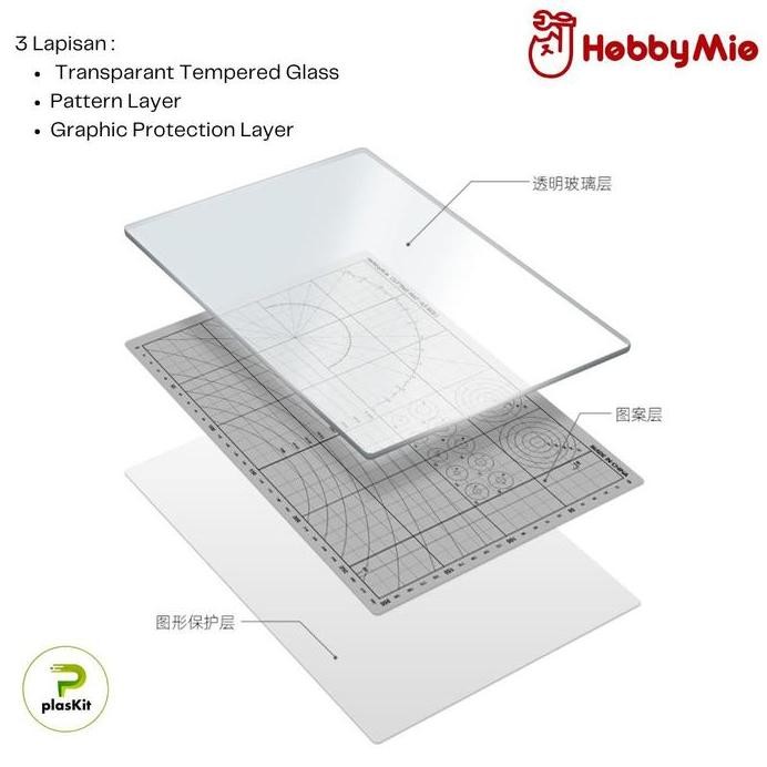 

ready !!! Glass Cutting Mat / Alas Potong Cutter - Hobby Mio