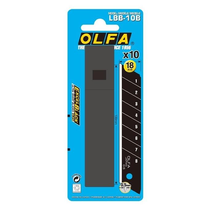 

ready !!! Refill Pisau Cutter Hitam 18 mm LBB-10B (10pcs pack) Olfa Spare Blade