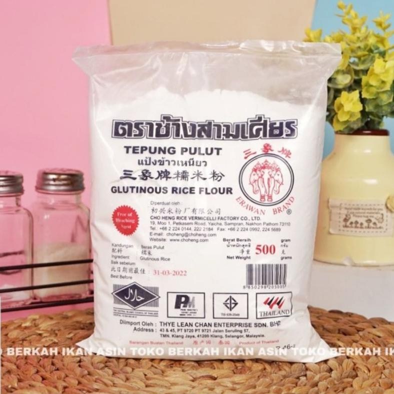 

Promo Tepung Ketan Erawan 500 Gr / Tepung Pulut Thailand Erawan