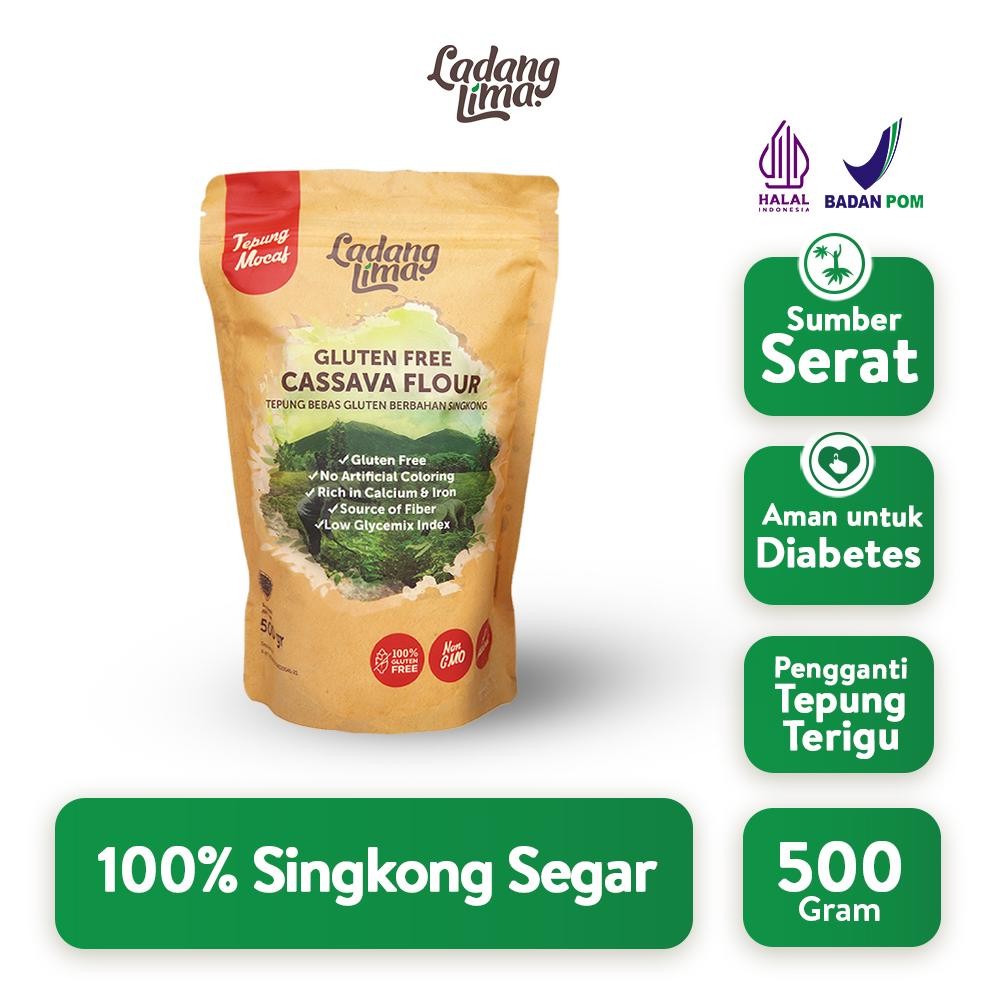 

Promo Tepung Mocaf Apf 500G - Tepung Singkong Gluten Free Ladang Lima