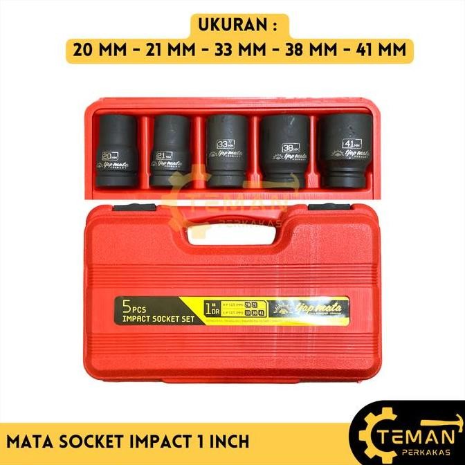 Mata Socket 1 Inch / Impact Socket Set 5 Pcs / Mata Sok Impact 1"