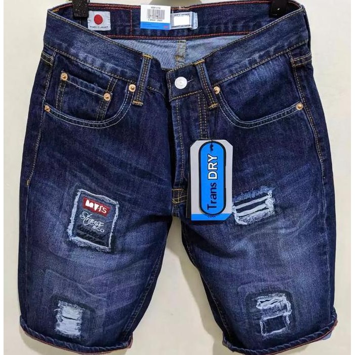 Promo Celana Pendek Jeans Pria Model Sobek Bordil Terlaris / Celana Pendek Jeans Sobek Pria Denim Ny