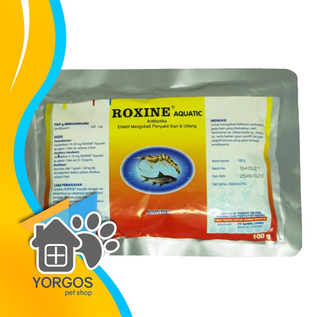 Antibiotik Ikan Enro Enrofloxacine Roxine Aquatic Sanbe Farma 20% Enrofloxacine AST