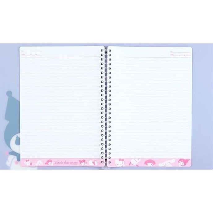 

Binder B5 New Life Sanrio My Melody Cinnamoroll Plastic 26 Ring Buku Catatan Notebook Limited Edition