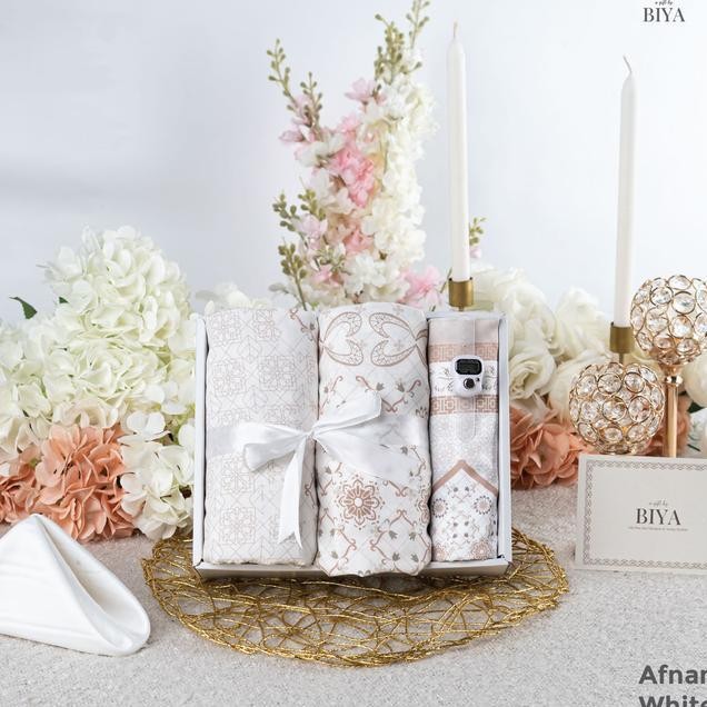 Hampers Gift Set Mukena Rayon Sajadah Tazbiya Kado Pernikahan Seserahan