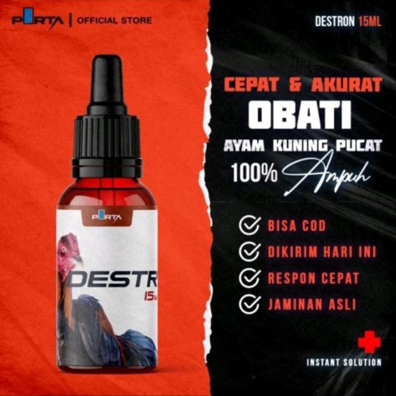 DESTRON - OBAT AYAM SAKIT KUNING PUCAT LESU LEMAS 15ML LIVER AYAM BANGKOK AST