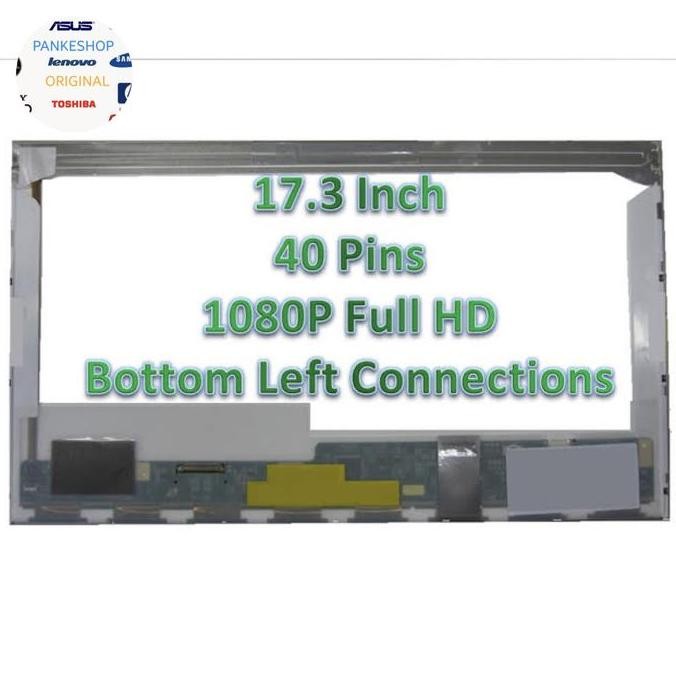 Layar Lcd Led 17.3 Standar 40 Pin Full Hd 1920 X 1080 N173Hge-L11 New Stok