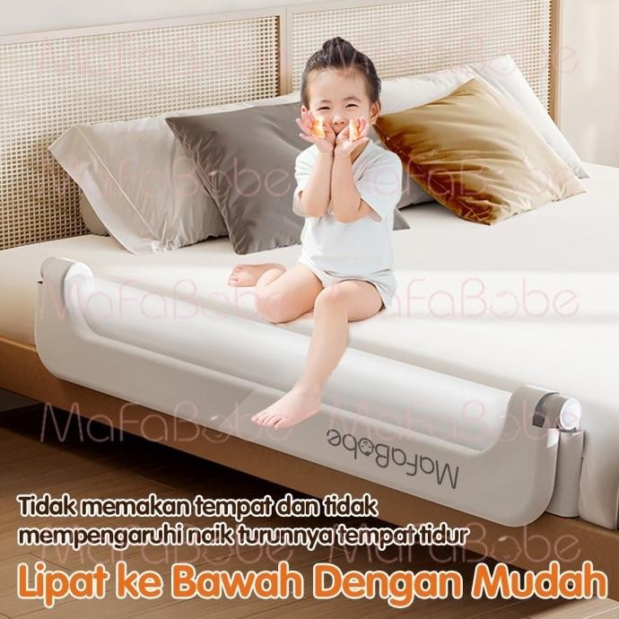 Mafababe Babybedrail Foldable Bed Fence Pagar Tempat Tidur Yang Bisa Dilipat Baby Bed Rail Safety Gu