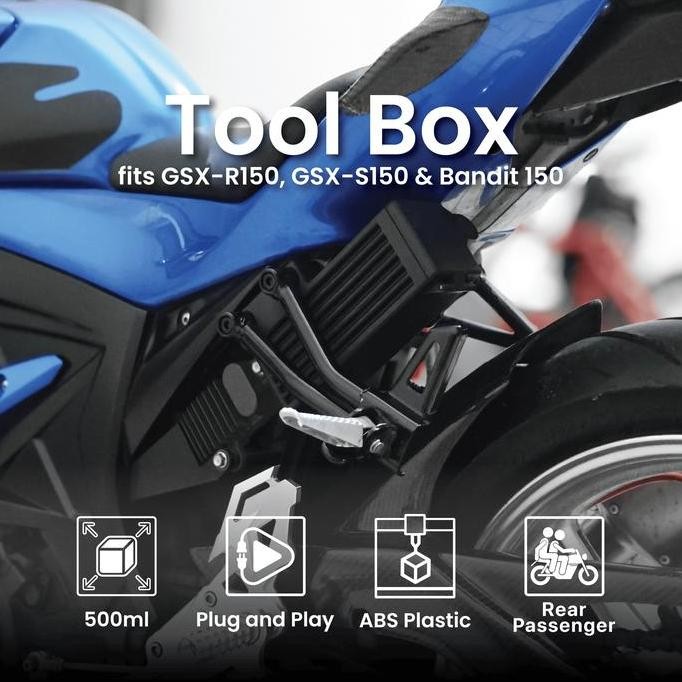 Sale Tool Box Suzuki Gsx R150 S150 Bandit 150 Kit Tempat Penyimpanan Perkakas Bagasi Tambahan