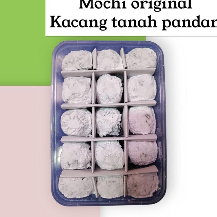 

Kue Mochi Kacang Tanah Aroma Pandan