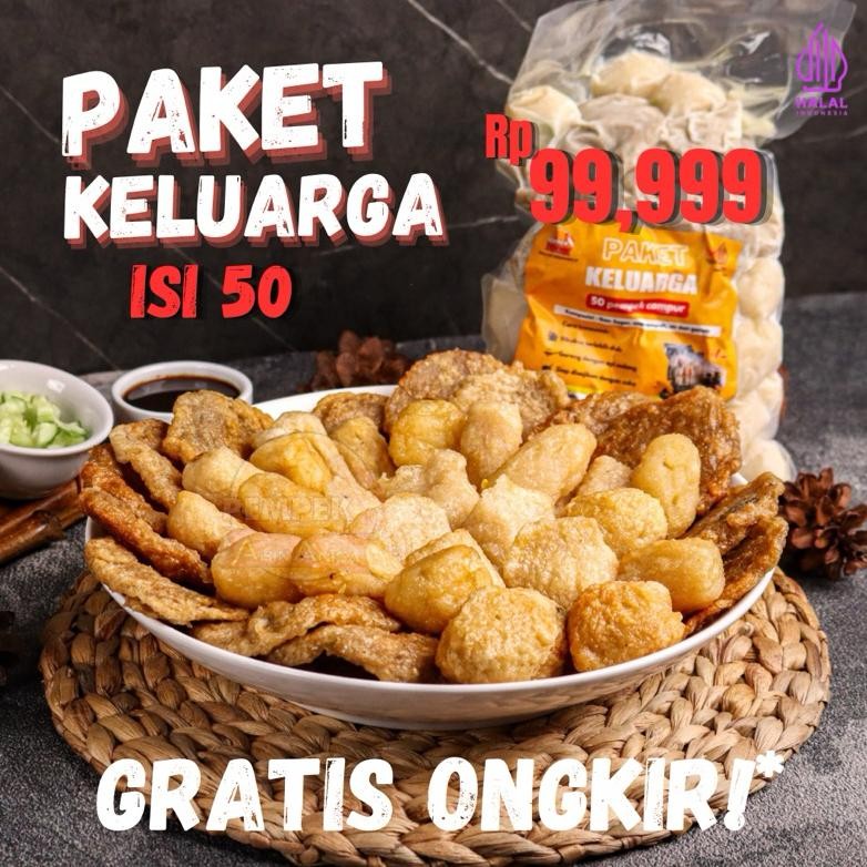 

Pempek AA - Paket Keluarga 50 Pcs Mix + Cuko Pempek Palembang Asli / Empek Empek Palembang