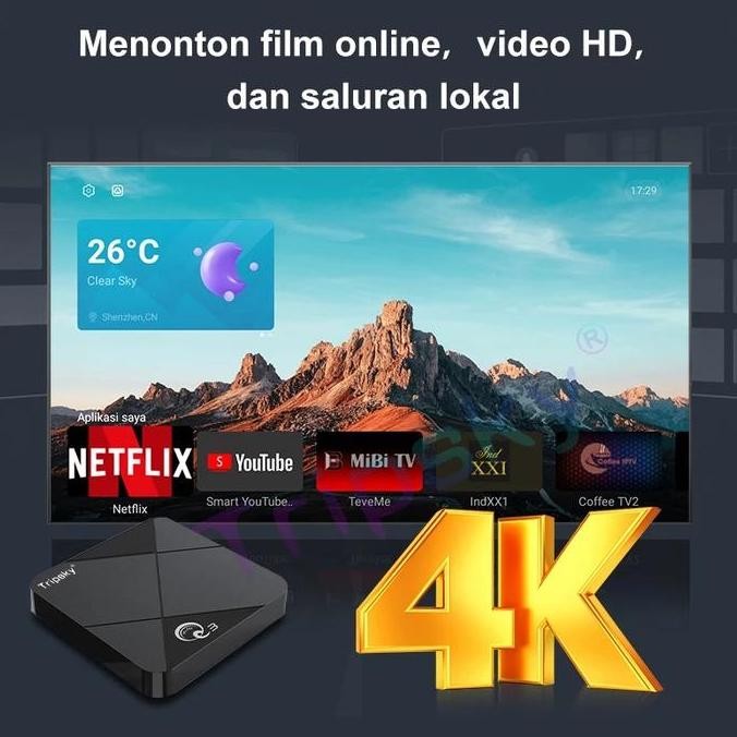 Terlaris Android Tv Box Miniq3 2+16Gb Local Tv Support Compatible With All Tvs Ready Stok