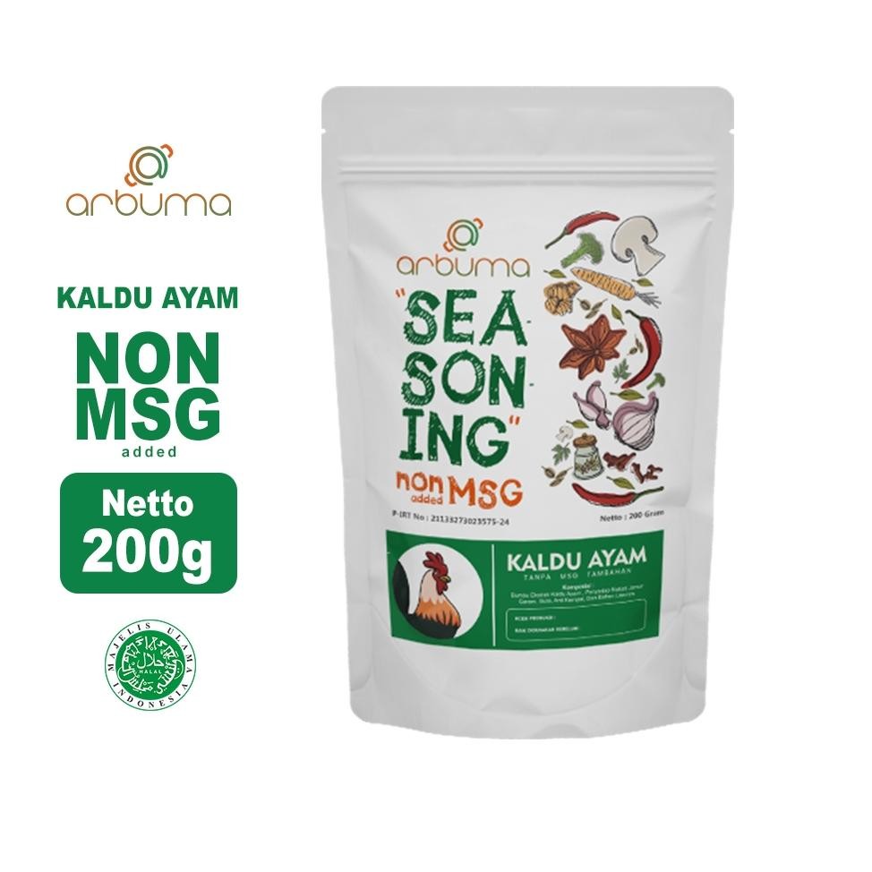 

READY STOK ARBUMA Seasoning Kaldu Ayam Non MSG 200gr Halal Bumbu Masak Dapur Bubuk Instan Tabur Premium Siap kirim