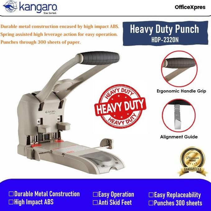 

Pembolong Kertas/Pelubang Kertas 2 Lobang Kangaro 2320 Heavy Duty