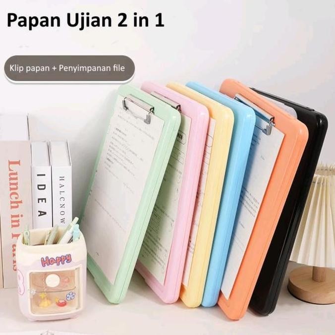 

papan ujian 2in1,alas papan ujian jalan tulis clip,clipboard+storage WS