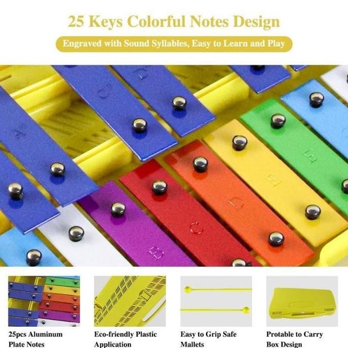 Xylophone Mainan Xylophone Anak Glockenspiel Xylophone Hadir Dalam Kotaknya Sendiri Mainan Edukasi X