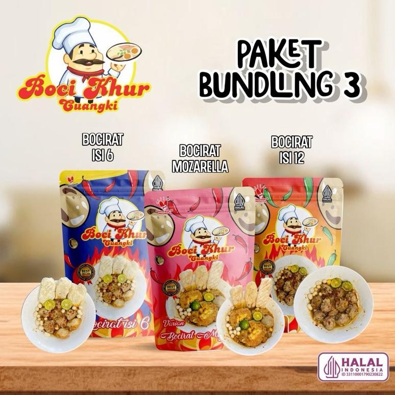 

READY STOK Boci Khurcuangki - Paket Bundling 3 ( Isi 6 , isi 12 , Mozarella ) Siap kirim
