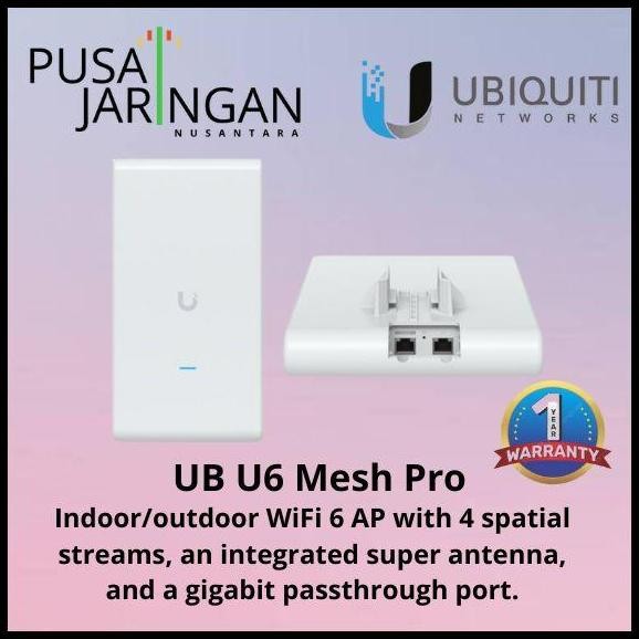 Ubiquiti U6-Mesh-Pro Indoor/Outdoor Wifi 6 Ap With 4 Spatial Streams New Stok