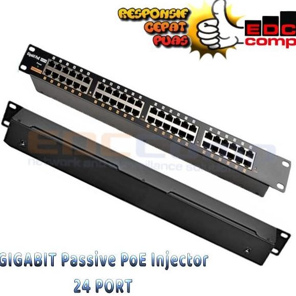 Passive Poe Injector 24 Port Gigabit|Gigabit Poe 24 Port New Stok