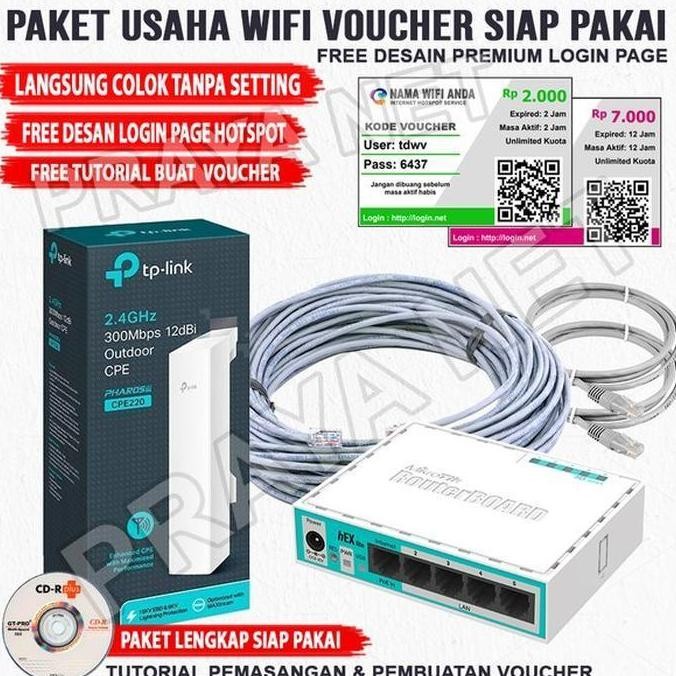 Paket Usaha Hotspot Rt Rw Net Billing Voucher Wifi New Stok