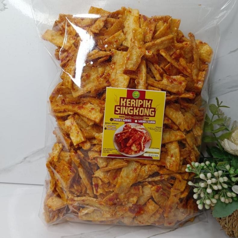 

1Kg Keripik Singkong-Manggleng-Balung Kethek, Pedas Manis & Manis Gurih