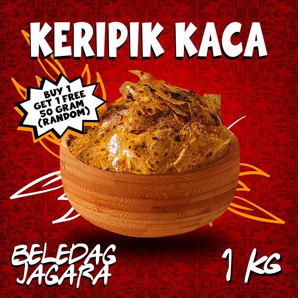 

Jagara - Cemilan Keripik Kaca Pedas Daun Jeruk 1Kg Bumbu Melimpah Khas Jagara Beledag